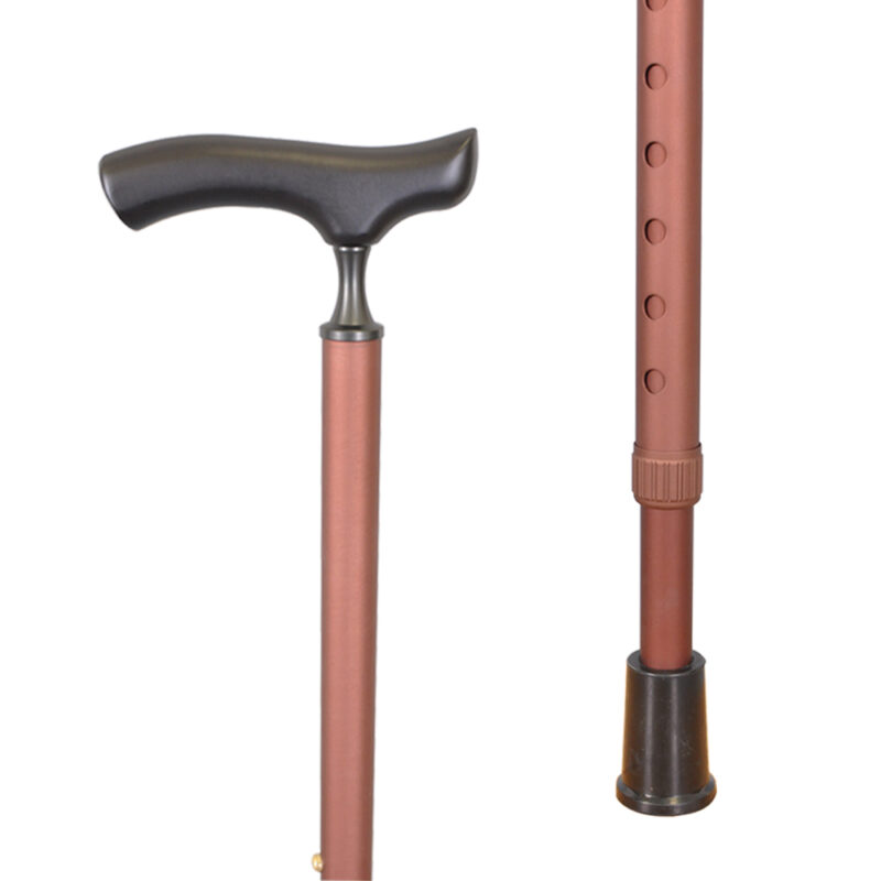 單手拐杖 | 人體工學細頸握把 | 十段高度調節手杖 | 咖啡棕【1020.622.BR】 人體工學細頸握把拐杖