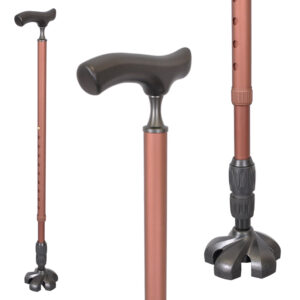 可以站立的手杖|有避震器的拐杖|細頸實木握把符合人體工學|萬向避震腳墊【1021.031.BRN】 有避震器的手杖