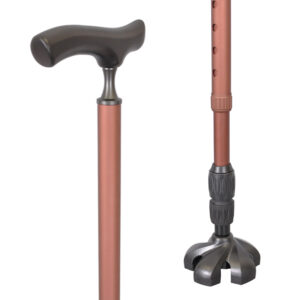 可以站立的手杖|有避震器的拐杖|細頸實木握把符合人體工學|萬向避震腳墊【1021.031.BRN】 全方位腳墊