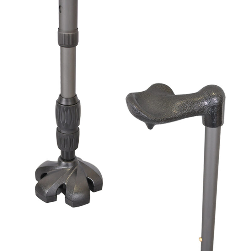 右手專用-不倒拐杖 | 人體工學手杖 |  萬向避震器腳墊 | 磨砂霧高級灰【1021.201.GRN】 萬向避震器腳墊