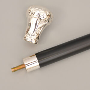 鍍純銀皇冠權杖|實木拐杖|個性化手杖|台灣製造【1023.002.S】 鍍純銀皇冠權杖-霧黑色