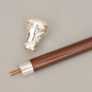 鍍純銀皇冠權杖|實木拐杖|個性化手杖|台灣製造【1023.002.S】 鍍純銀皇冠權杖-亮核桃色