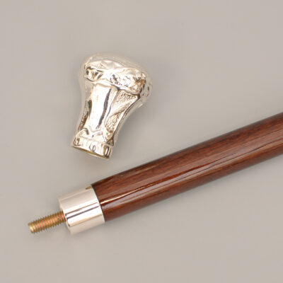 鍍純銀皇冠權杖|實木拐杖|個性化手杖|台灣製造【1023.002.S】 鍍純銀皇冠權杖-亮核桃色