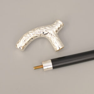 鍍純銀Fritz大花木紳士手杖|實木拐杖|個性化手杖|台灣製造【1023.003.S】 Fritz大花木紳士手杖霧黑色