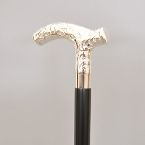 鍍純銀Fritz大花木紳士手杖|實木拐杖|個性化手杖|台灣製造【1023.003.S】 Fritz大花木紳士手杖霧黑色