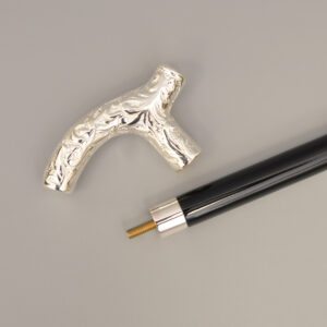 鍍純銀Fritz大花木紳士手杖|實木拐杖|個性化手杖|台灣製造【1023.003.S】 Fritz大花木紳士手杖亮黑色