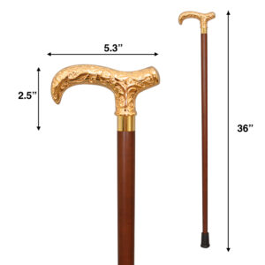 永恆經典之作 | 德比花銅頭權杖 | 英倫紳士金屬木杖 | 握感舒適款式精美 【1023.101.G】 永恆經典之作 | 德比花銅頭權杖 | 英倫紳士金屬木杖 | 握感舒適款式精美