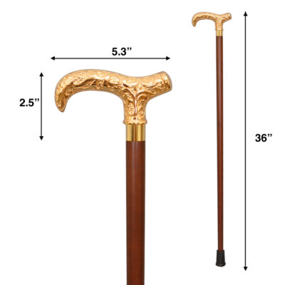 永恆經典之作 | 德比花銅頭權杖 | 英倫紳士金屬木杖 | 握感舒適款式精美 【1023.101.G】 永恆經典之作 | 德比花銅頭權杖 | 英倫紳士金屬木杖 | 握感舒適款式精美