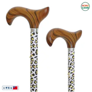 個性化手杖-動物花紋拐杖 白豹雪豹拐杖手杖