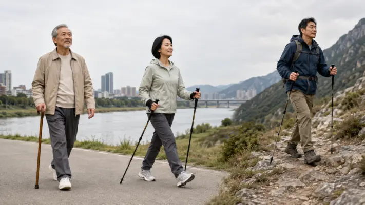 手杖、健走杖與登山杖在不同使用環境中的比較