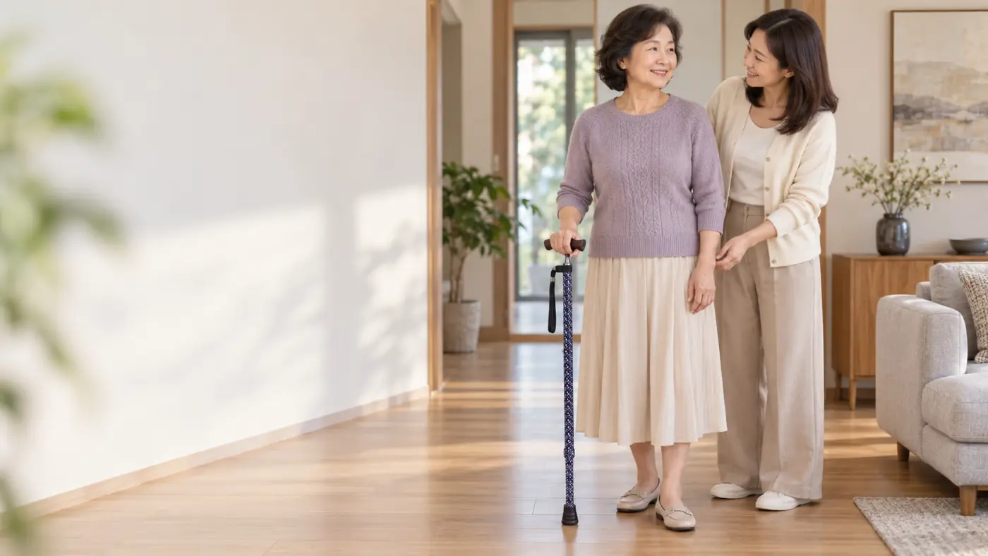 拐杖多久要換一次? 熟齡女性重新評估拐杖高度與日常行走支撐需求