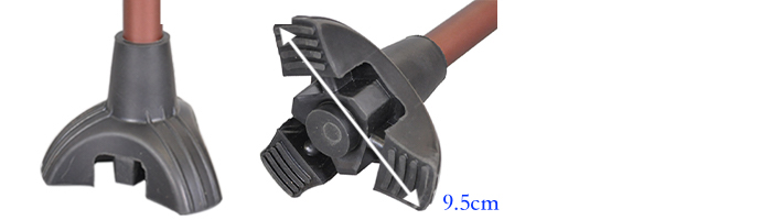 可以站立的手杖 | 三爪橡膠腳墊 | 磨砂霧咖啡棕【1021.042.BR】 拐杖三爪橡膠墊